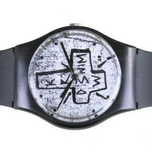 KR3W Freshman WATCH Black Cross ONE SIZE Stainless Steal Case Back